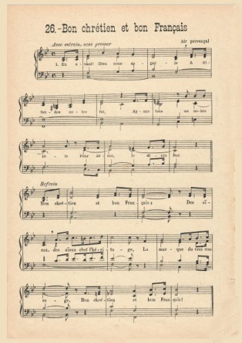 Bon chrétien et bon français Partition gratuite